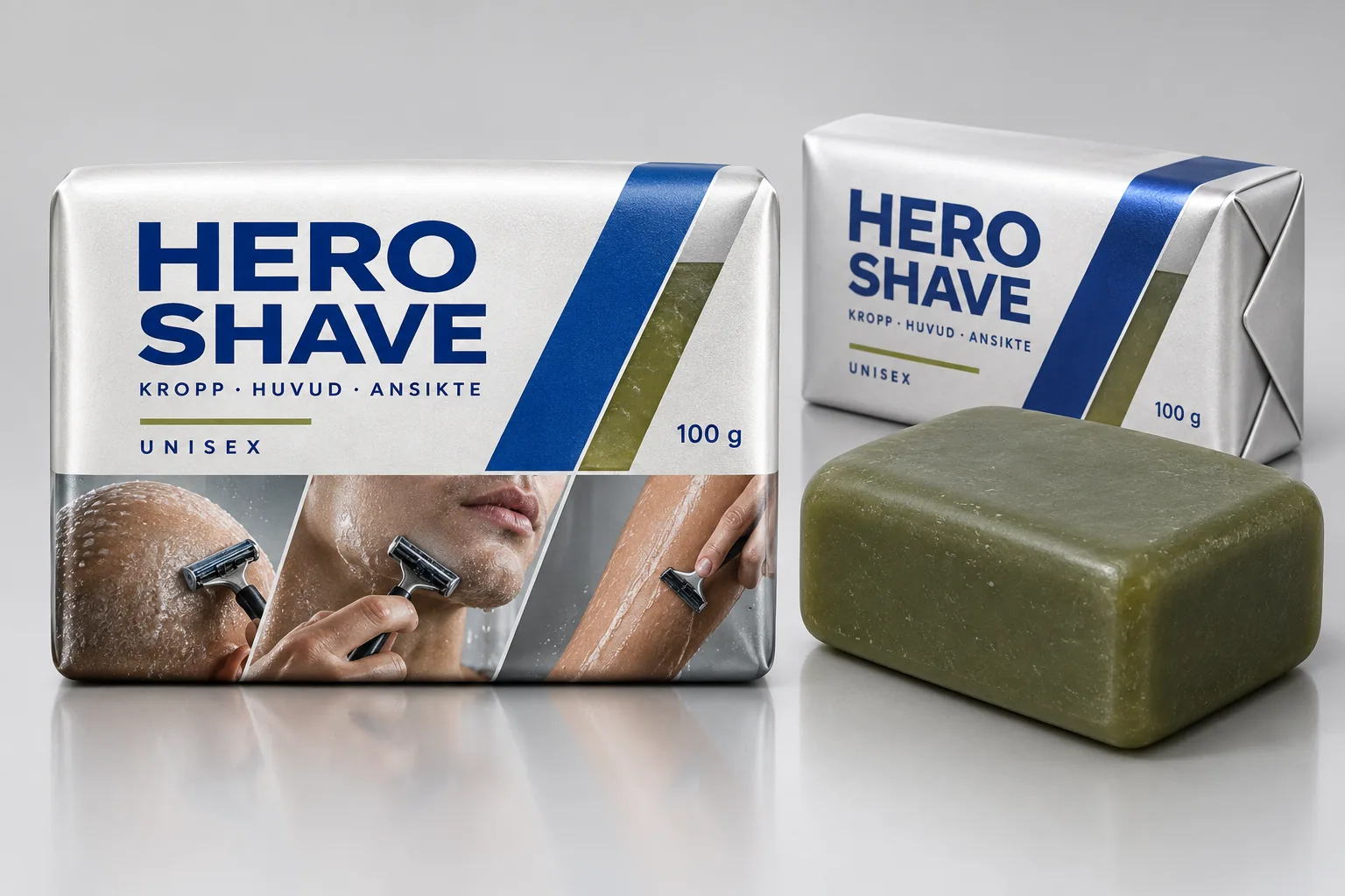 Hero Shave Raktvål 100 g med grön tvål